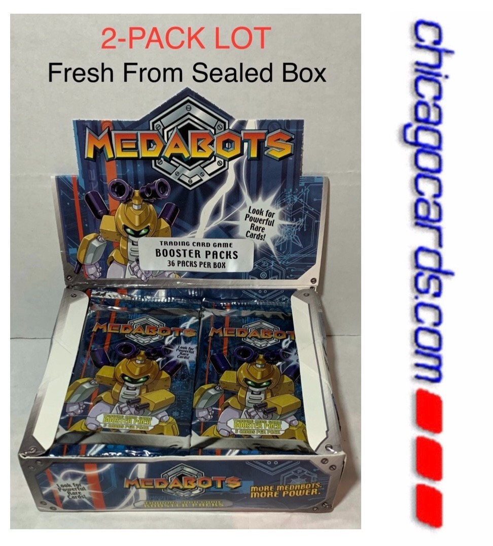2x 1999 Upper Deck TCG Medabots 5cd Booster Pack Look4 Powerful