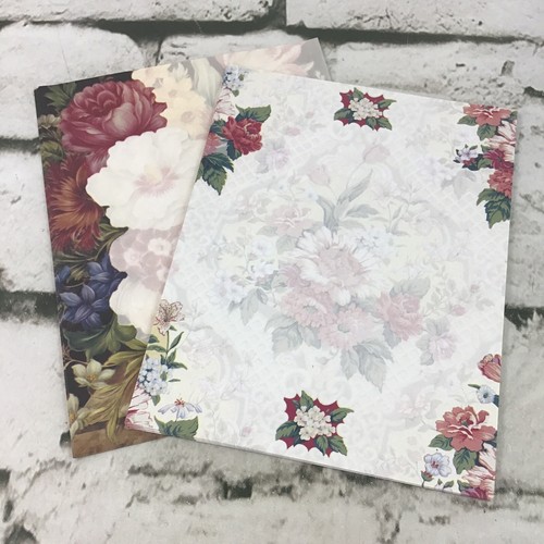 Vintage Floral Stationary In 2 Styles Collectible Crafting Scrapbooking Paper
