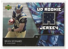 2007 Upper Deck Brian Leonard UD Rookie Jersey Rookie Card. rookie card picture