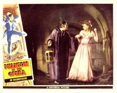 Phantom Of The Opera Lobby Card Claude Rains Susanna Foster 1943 Old Photo