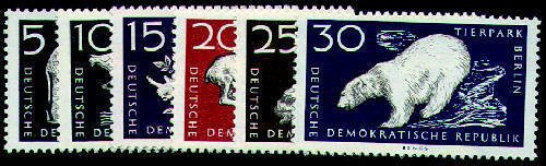 DDR Nr. 551-556 postfrisch ** / gestempelt Tierpark Berlin - Bild 1 von 2