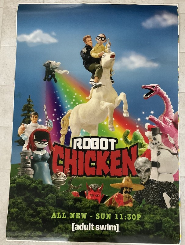 ROBOT CHICKEN  SEASON 2  Promotional BUS STOP Poster 48”x70"  LOCAL PICKUP ONLY