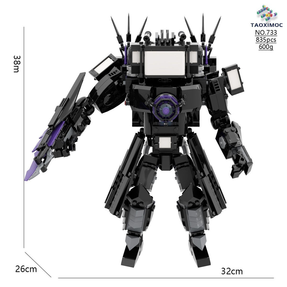 Skibidi Toilet Titan TV Man Building Blocks Mecha Puzzle Module