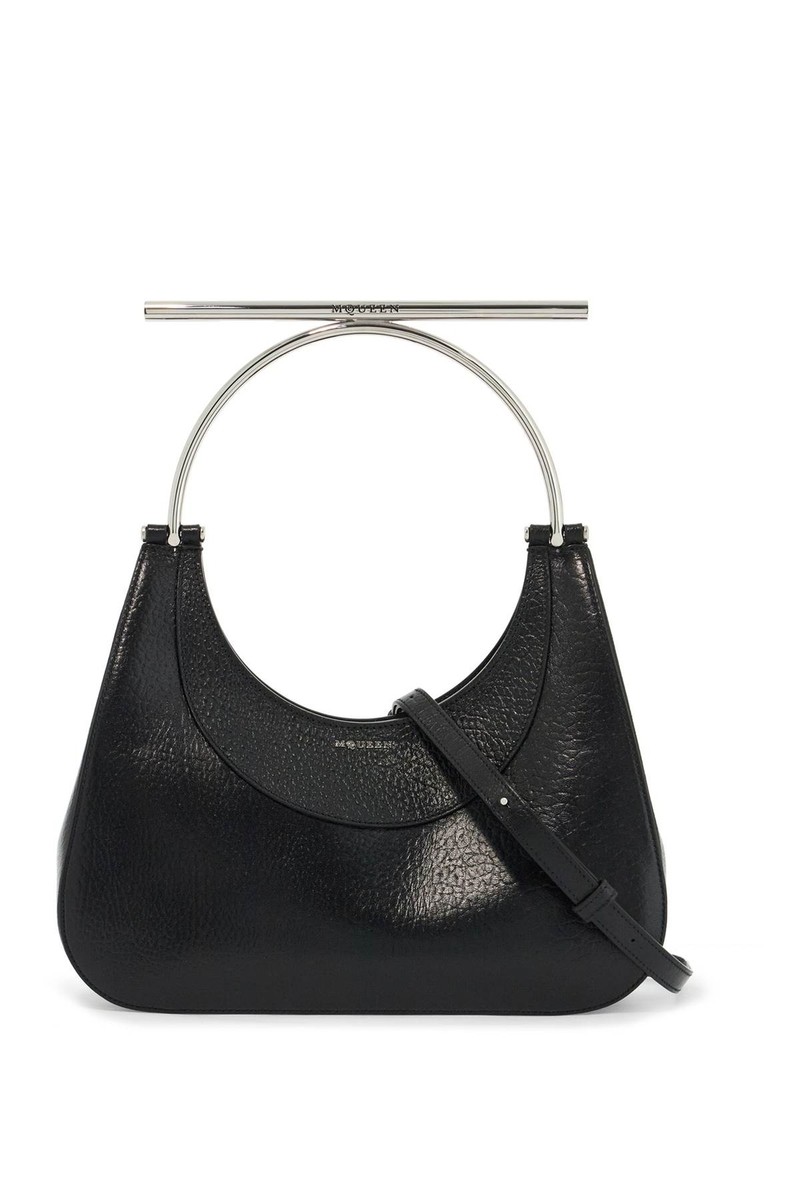 ハンドバッグ ALEXANDER MCQUEEN Woman Handbag Black 803524 1VDBB 1000 Alexander Mcqueen Black/Silver Ladies T-bar Bag 803524 1VDBB