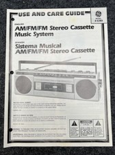 GE 3-5283 - USE AND CARE GUIDE - AM/FM/FM Stereo Cassette Music System manual