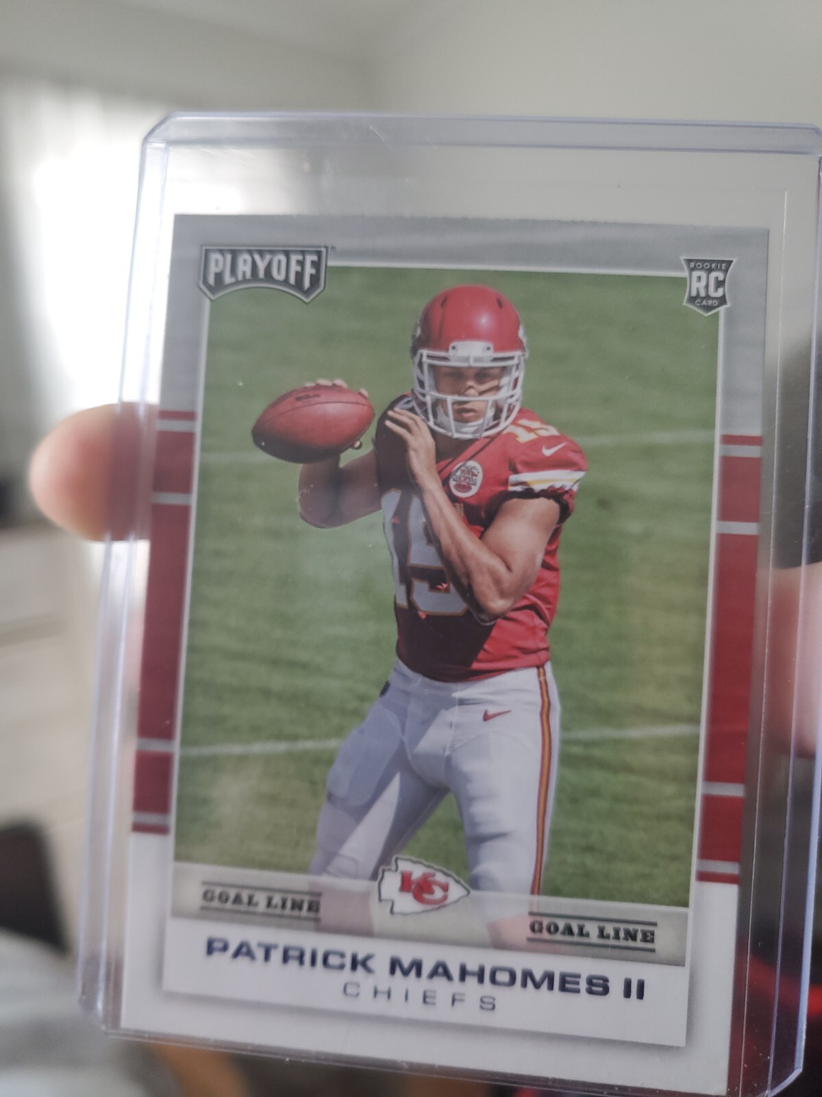 2017 Panini Playoff - Rookies Goal Line #204 Patrick Mahomes II (RC)