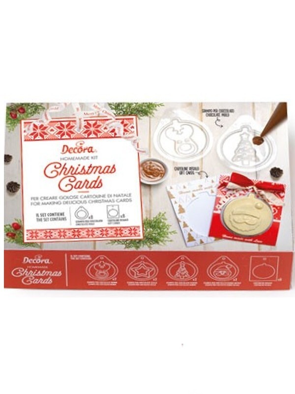SET STAMPI PER  CIOCCOLATO CARTOLINE DI NATALE 16 PZ
