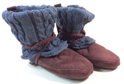 Cable Knit Womens Muk Luk Bootie Slippers Muk Luks Sweater Boots