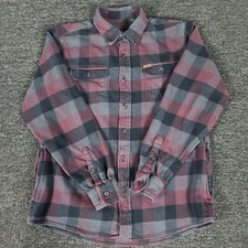 Orvis Flannel Shirt Mens Medium Multicolor Plaid Heavy Button Up Work Outdoor