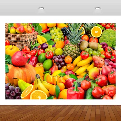 Obst Gemüse Gemüse Gesund Bio Wandtattoo Wandaufkleber Poster Vinyl S258