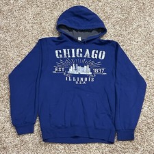 Blue Chicago Illinois Hoodie