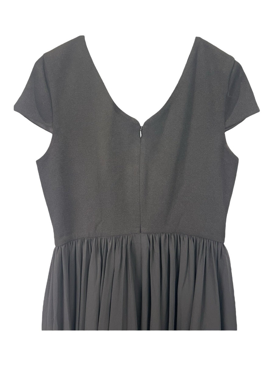 Dress the Population Corey Chiffon Fit & Flare Cocktail Dress Black New  Size M | eBay