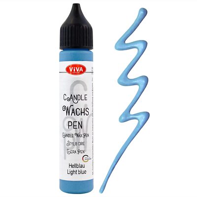 ViVA DECOR Candle Wachs Pen 28 ml hellblau