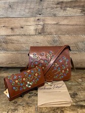 Patricia Nash Ilina Hand Painted Tooled Leather Crossbody  Terresa Wallet--NWT