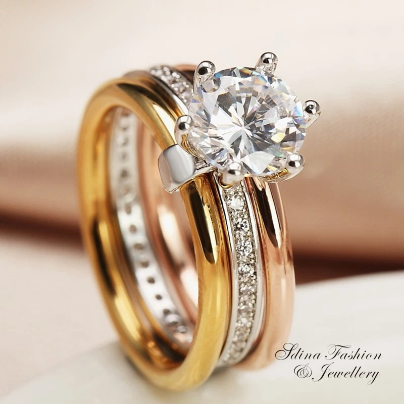 Triple ring set deals