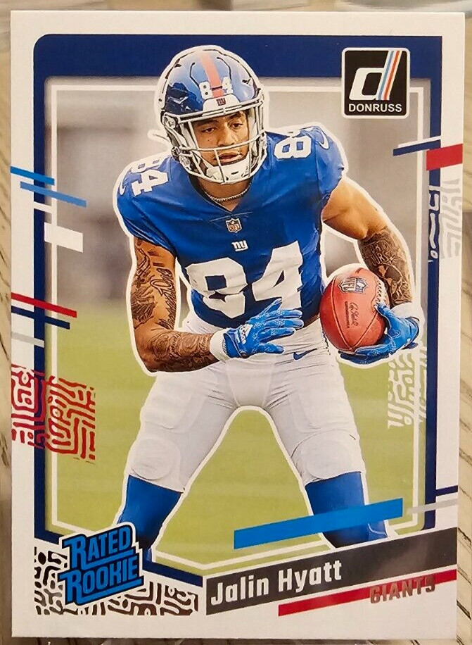 2023 Panini Donruss Rated Rookie Jalin Hyatt #378 New York Giants