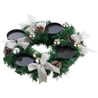 Britesta Adventskranz Deko: Adventskranz Mit Silberfarbenem Schmuck, Ø 30 Cm