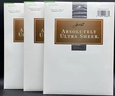 Hanes Absolutely Ultra Sheer Size E Barely Black Control Top 706 lot of 3