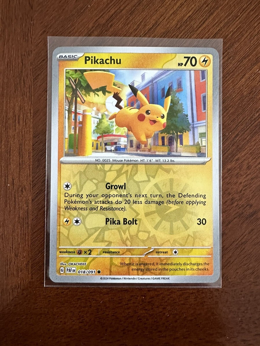 Pokemon - Pikachu - 018/091 - Reverse Holo - Paldean Fates - NM/M