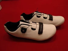 Speed White with Black Trim Cycling Shoes Size 46 (US 12-13)