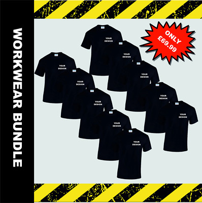 Personalisierte Arbeitskleidung Konvolut 10 Artikel maßgeschneiderte bedruckte T-Shirts Unisex Top Workwea