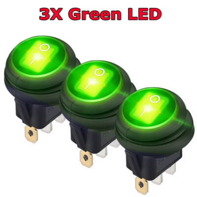 Lei Song Weideer 2Pcs 5 Pin Car Window Switch 12V 20A Control Power Window Lift Momentary Rocker Switch With Led Light K 010with Wire - Foto 2