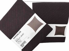 IKEA Set 2 YPPERLIG Copricuscino Copricuscino Nuovo con etichette 20x20 Marrone Scuro Nero