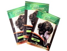 Pack of 10 - 10g Keshveda Natural Color Hair Henna Powder Brown 