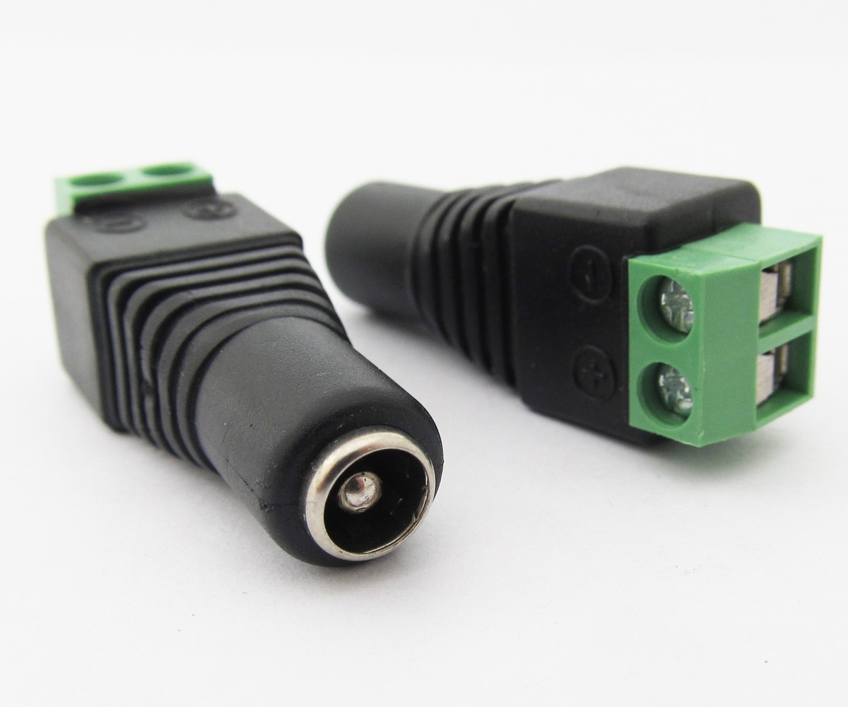 10x CCTV DC Power Female Jack 5.5x2.5mm 2.5mm Free Solder Terminal
