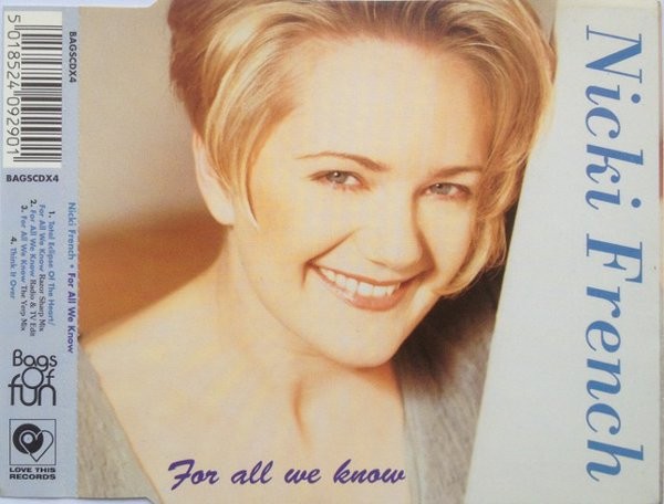 Nicki French - For All We Know (CD) Single