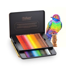 48 PCS Colored Pencils Set Professional Oil Based Art 4.0mm Thick Soft Core