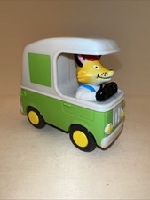 EUC Richard Scarry Busy Town Mr. Fixit Fox Green Car/Van 2011 Retired Rare HTF