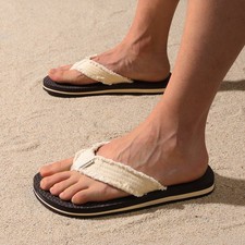 Men Flip Flops Lightweight EVA Sole Comfort Thongs Shoes Summer Beach Sandals