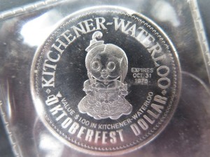 Lot of 11 1975 Kitchener-Waterloo Oktoberfest Dollar Trade Tokens