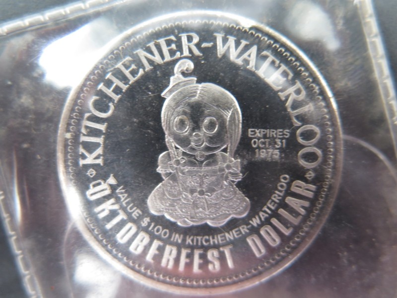 Lot of 11 1975 Kitchener-Waterloo Oktoberfest Dollar Trade Tokens