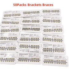 50x Dental Orthodontic Brackets Braces Mini/Standard Roth 022/018 Hooks 3/345
