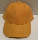 12 Pieces - Adult Men’s Plain Orange Cap Adjustable Dad Cap