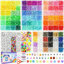 96 Colors 3550 Pcs Pony Beads Bracelet Making Kit, 5 Boxes Friendship Bracelet K