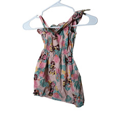 Disney Minnie Mouse One Shoulder Dress Girl's 3T Pink Floral Vacation