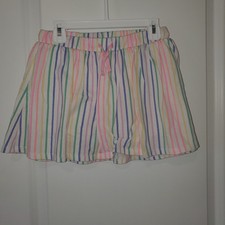 Cat  Jack Girls Lot Of 2 Multicolored Striped Skort  Purple Short, Sz L 10/12 