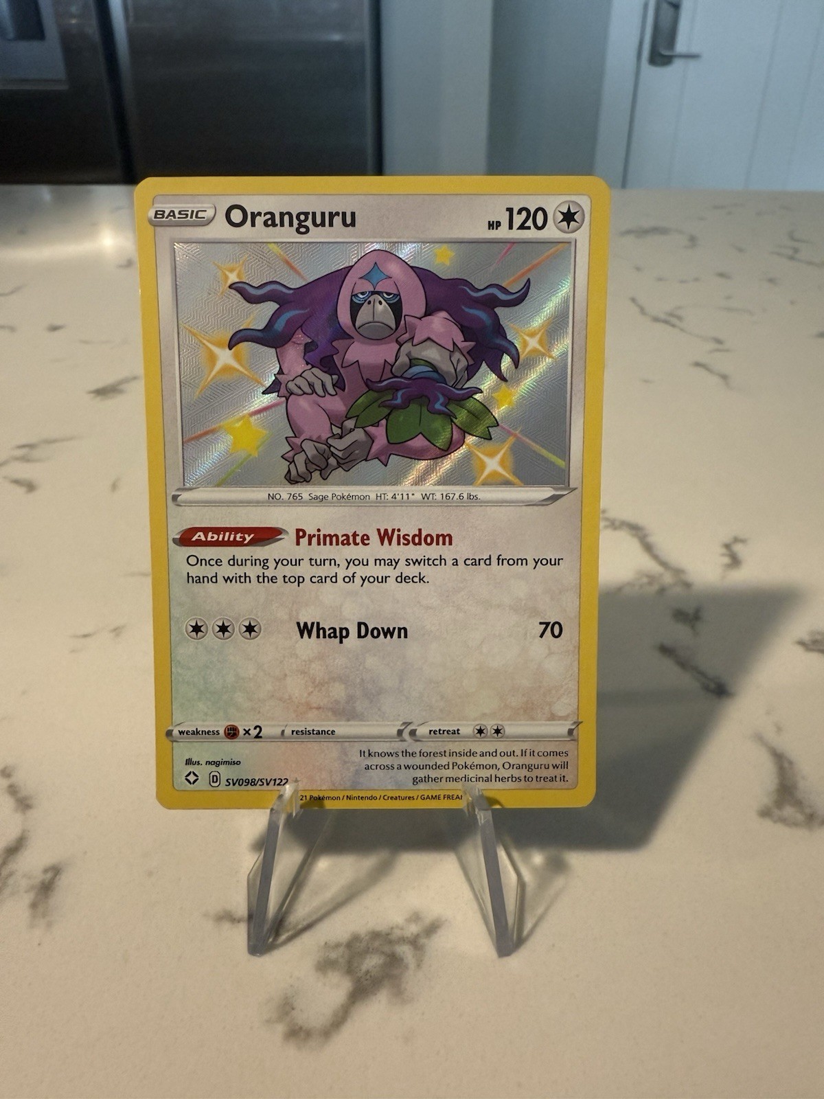 Oranguru SV098/SV122 - Shining Fates: Shiny Vault Holo Rare - Pokémon TCG (NM)