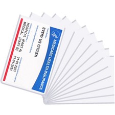 100 Pack Clear PVC Credit Card Holders Business Card Sleeves for Medicare Cards