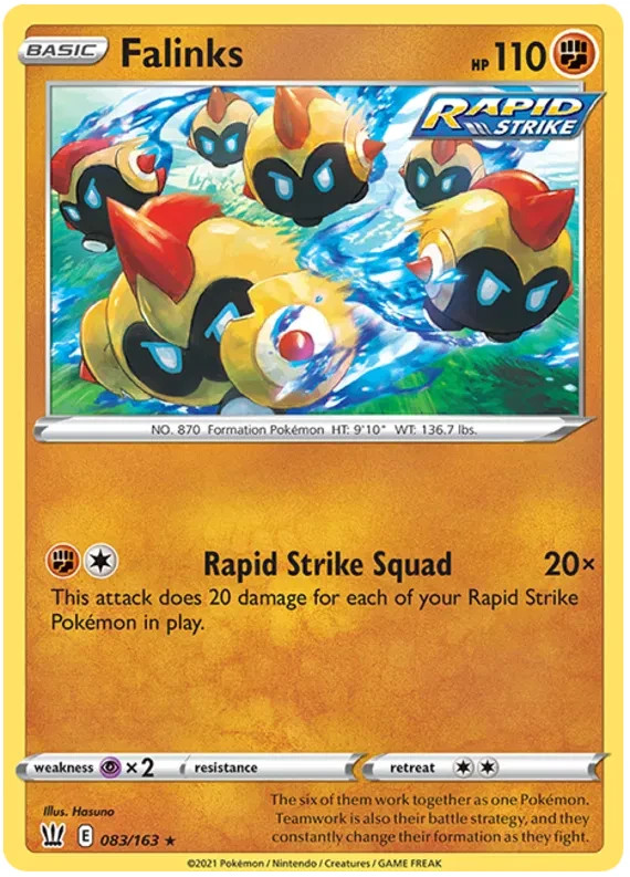 SWSH05: Battle Styles Falinks 083/163 Pokemon Card - NM