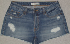 Abercrombie  Fitch Distressed Denim Jean Shorts Casual Beach w/27 Women's 4