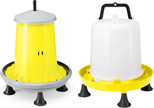 Mangiatoia per Galline, Antispreco, Asta Regolazione Del Mangime, Coperchio E Pi