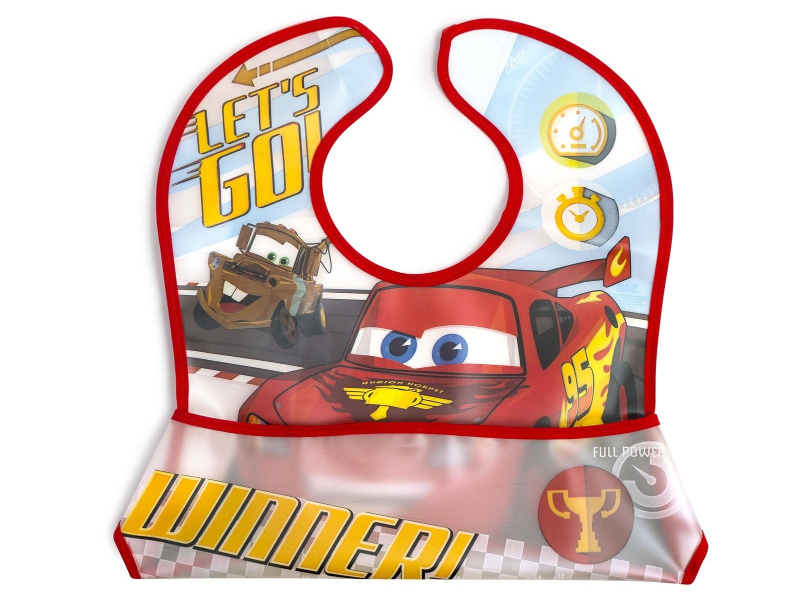 Bavoir imperméable Disney Cars pour simplifier la diversification alimentaire de bébé