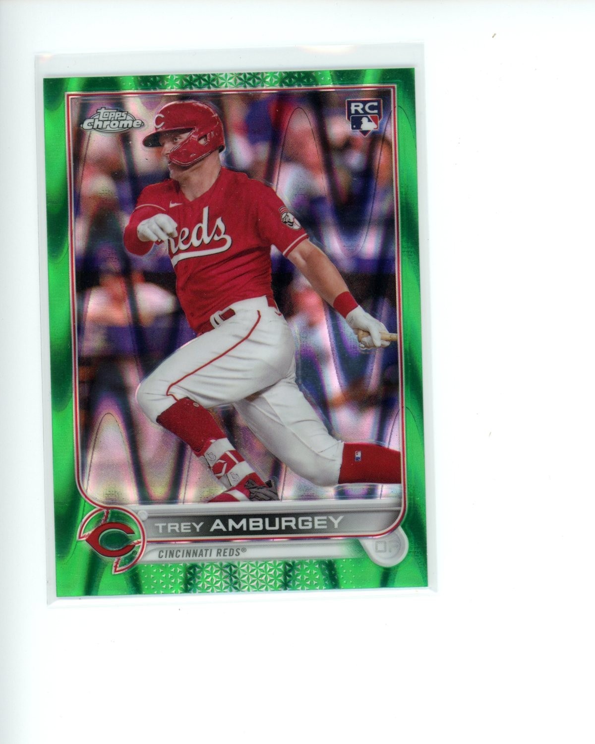 2022 Topps Chrome Green RayWave Refractor #61 Trey Amburgey Rookie RC #d 30/99