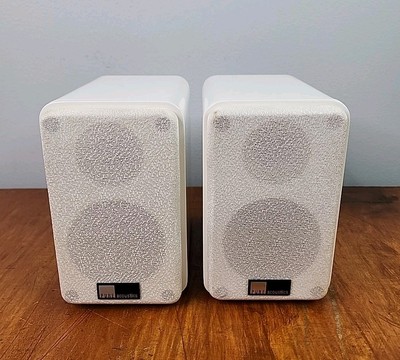 Pure Acoustics Dream Box HiFi Bookshelf Speakers White 80W Tested Working