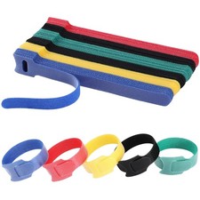 MVYC 150PCS 8 Inch Cable Ties Reusable Hook  Loop Wire Straps Colorful