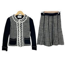 COURREGES Black White Women's Skirt Suit